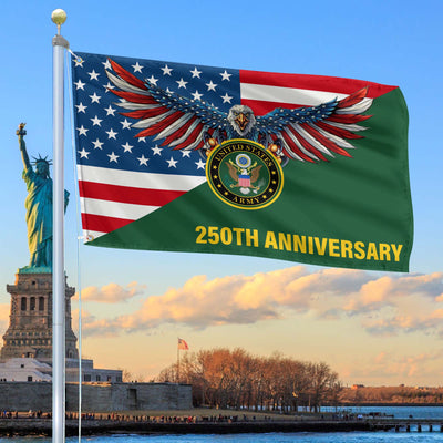 Premium 250th Anniversary Of The Army Grommet Flag, Gifts For Army Veteran, Best Gifts On Father's Day, Veterans Day.