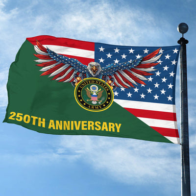 Premium 250th Anniversary Of The Army Grommet Flag, Gifts For Army Veteran, Best Gifts On Father's Day, Veterans Day.