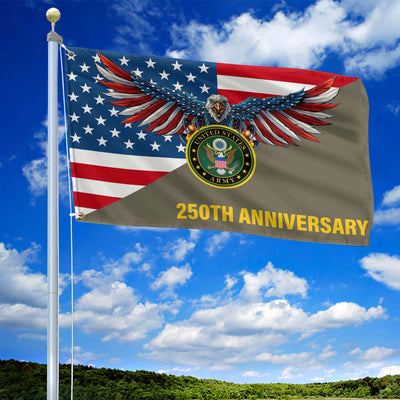 Premium 250th Anniversary Of The Army Grommet Flag, Gifts For Army Veteran, Best Gifts On Father's Day, Veterans Day.