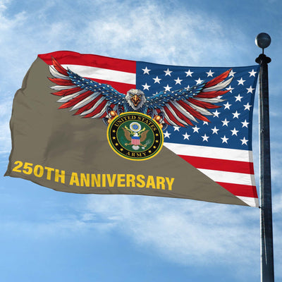 Premium 250th Anniversary Of The Army Grommet Flag, Gifts For Army Veteran, Best Gifts On Father's Day, Veterans Day.