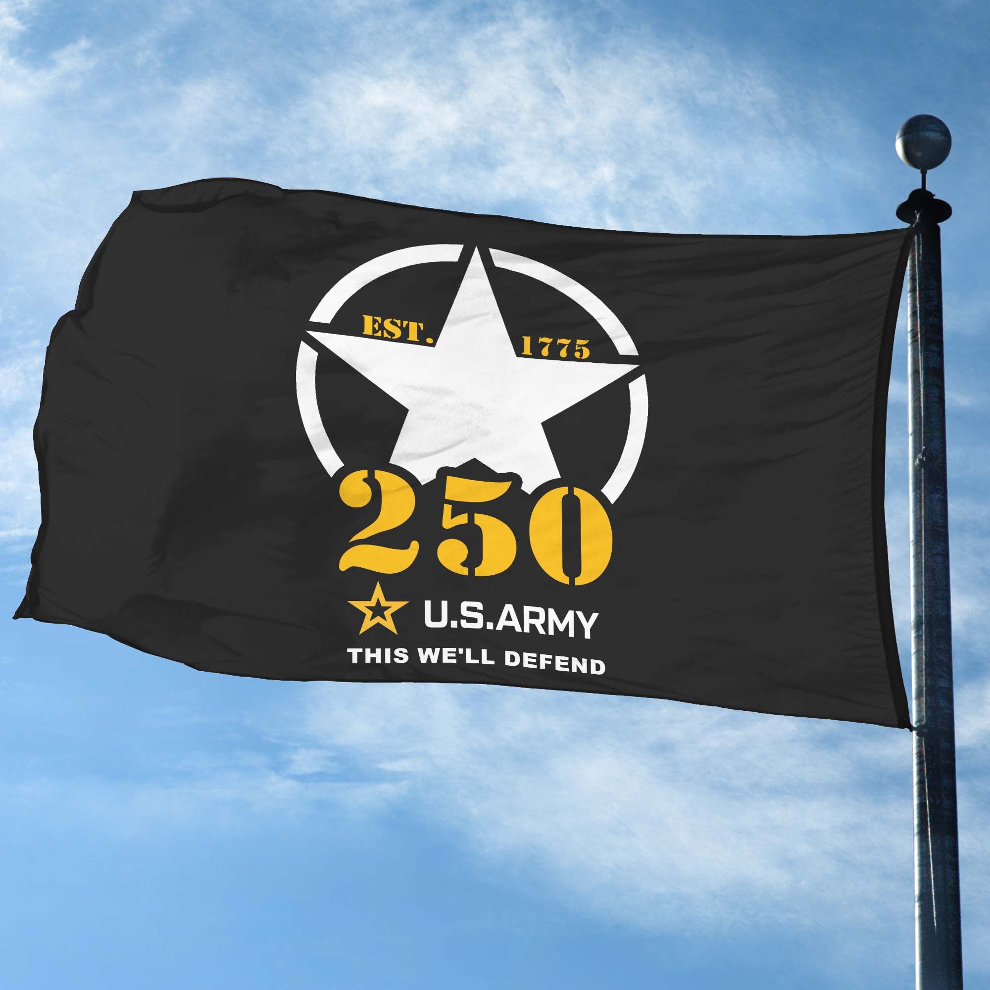 Premium 250th Anniversary Of The Army Grommet Flag, Gifts For Army Veteran, Best Gifts On Father's Day, Veterans Day.