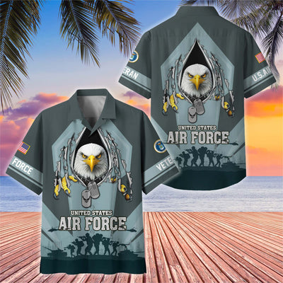 Premium US Veterans Hawaiian Shirt, Gifts For US Veterans, Gifts On Veterans Day.