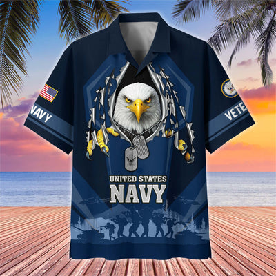 Premium US Veterans Hawaiian Shirt, Gifts For US Veterans, Gifts On Veterans Day.