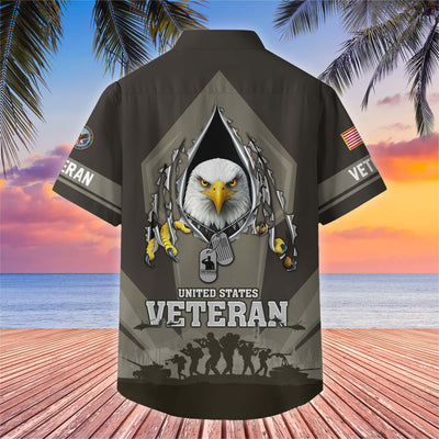 Premium US Veterans Hawaiian Shirt, Gifts For US Veterans, Gifts On Veterans Day.