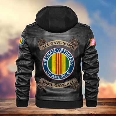 Premium Vietnam Veteran Leather Jacket, Gifts For Vietnam Veteran, Gifts On Father's Day, Armed Forces Day, Veterans Day.