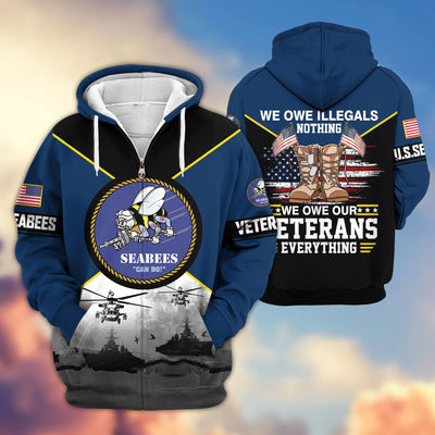 Premium US Veterans Zip Hoodie, Gifts For US Veterans, Gifts On Father's Day, Veterans Day.
