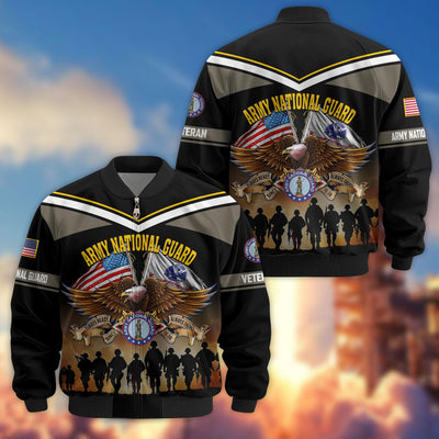 Premium US Veterans Bomber Jacket, Gifts For US Veterans, Gifts On Father's Day, Veterans Day.