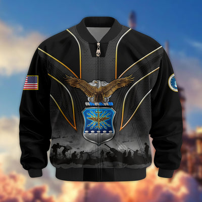 Premium US Veterans Bomber Jacket, Gifts For US Veterans, Gifts On Father's Day, Veterans Day.