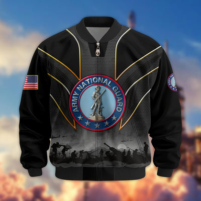 Premium US Veterans Bomber Jacket, Gifts For US Veterans, Gifts On Father's Day, Veterans Day.