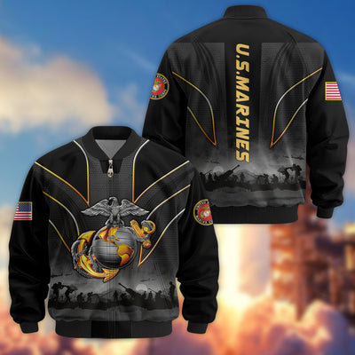 Premium US Veterans Bomber Jacket, Gifts For US Veterans, Gifts On Father's Day, Veterans Day.