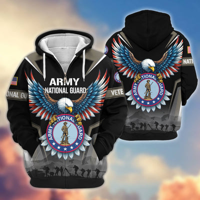 Premium US Veterans Zip Hoodie, Gifts For US Veterans, Gifts On Father's Day, Veterans Day.