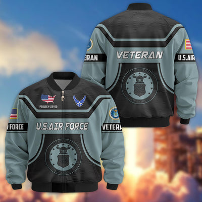 Premium US Veterans Bomber Jacket, Gifts For US Veterans, Gifts On Father's Day, Veterans Day.