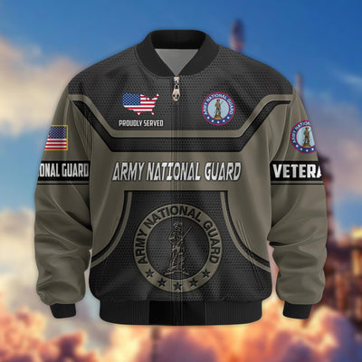 Premium US Veterans Bomber Jacket, Gifts For US Veterans, Gifts On Father's Day, Veterans Day.
