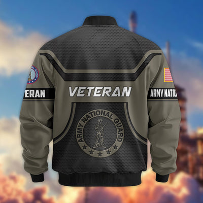 Premium US Veterans Bomber Jacket, Gifts For US Veterans, Gifts On Father's Day, Veterans Day.