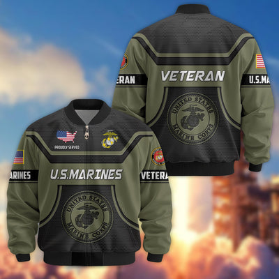 Premium US Veterans Bomber Jacket, Gifts For US Veterans, Gifts On Father's Day, Veterans Day.