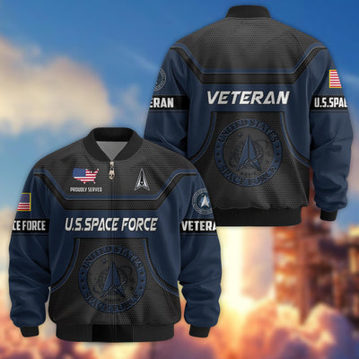 Premium US Veterans Bomber Jacket, Gifts For US Veterans, Gifts On Father's Day, Veterans Day.