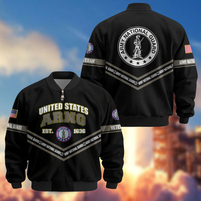 Premium US Veterans Bomber Jacket, Gifts For US Veterans, Gifts On Father's Day, Veterans Day.