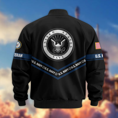 Premium US Veterans Bomber Jacket, Gifts For US Veterans, Gifts On Father's Day, Veterans Day.