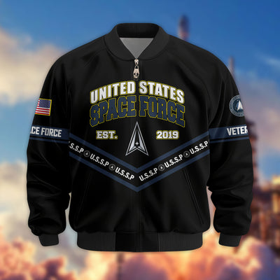 Premium US Veterans Bomber Jacket, Gifts For US Veterans, Gifts On Father's Day, Veterans Day.