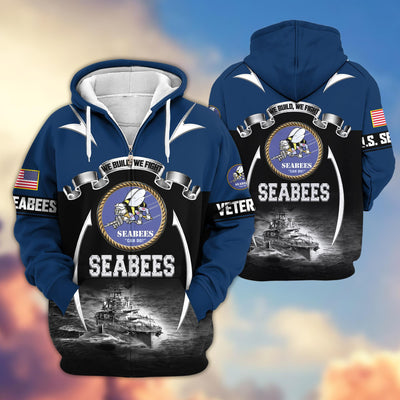 Premium US Veterans Zip Hoodie, Gifts For US Veterans, Gifts On Father's Day, Veterans Day.