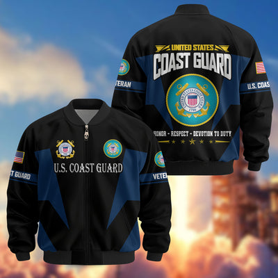Premium US Veterans Bomber Jacket, Gifts For US Veterans, Gifts On Father's Day, Veterans Day.