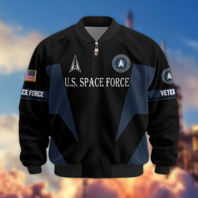 Premium US Veterans Bomber Jacket, Gifts For US Veterans, Gifts On Father's Day, Veterans Day.