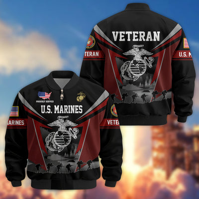 Premium US Veterans Bomber Jacket, Gifts For US Veterans, Gifts On Father's Day, Veterans Day.
