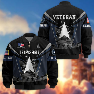 Premium US Veterans Bomber Jacket, Gifts For US Veterans, Gifts On Father's Day, Veterans Day.
