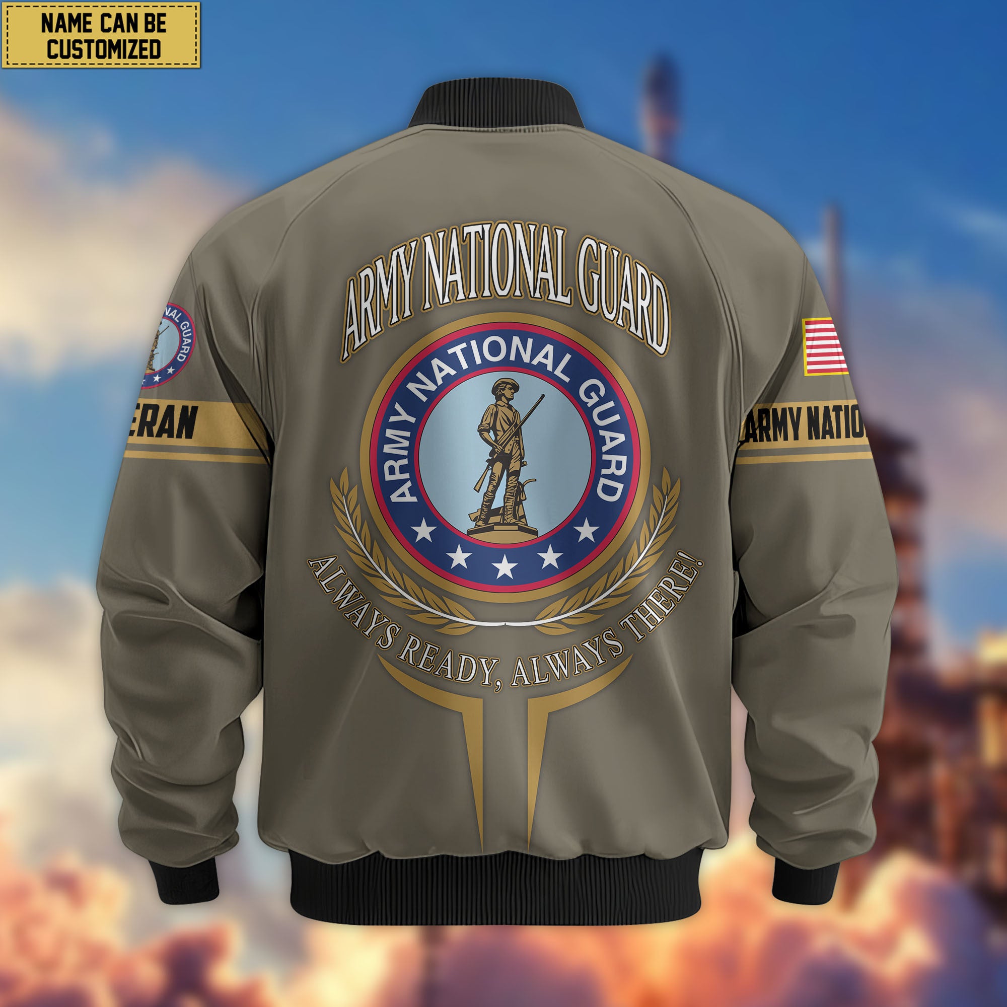 Premium Custom US Veterans Bomber Jacket, Gifts For US Veterans, Gifts On Father's Day, Veterans Day.