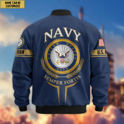 Premium Custom US Veterans Bomber Jacket, Gifts For US Veterans, Gifts On Father's Day, Veterans Day.