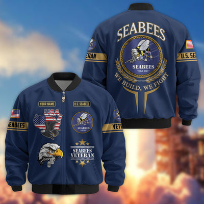 Premium Custom US Veterans Bomber Jacket, Gifts For US Veterans, Gifts On Father's Day, Veterans Day.