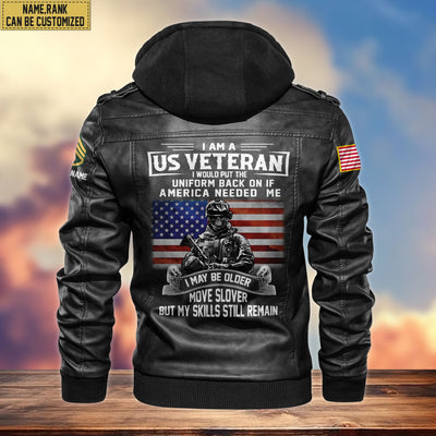 Premium Custom Vietnam Veteran Leather Jacket, Gifts For Vietnam Veteran, Gifts On Father's Day, Armed Forces Day, Veterans Day.