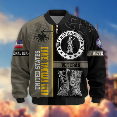 Premium US Veterans Bomber Jacket, Gifts For US Veterans, Gifts On Father's Day, Veterans Day.