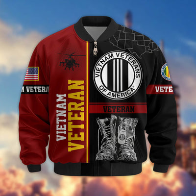 Premium US Veterans Bomber Jacket, Gifts For US Veterans, Gifts On Father's Day, Veterans Day.