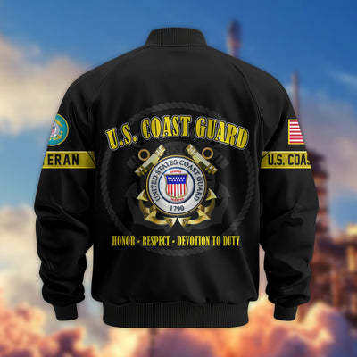 Premium US Veterans Bomber Jacket, Gifts For US Veterans, Gifts On Father's Day, Veterans Day.