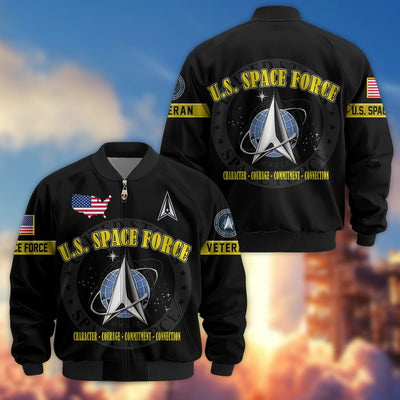 Premium US Veterans Bomber Jacket, Gifts For US Veterans, Gifts On Father's Day, Veterans Day.