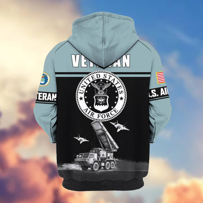 Premium US Veterans Zip Hoodie, Gifts For US Veterans, Gifts On Father's Day, Veterans Day.