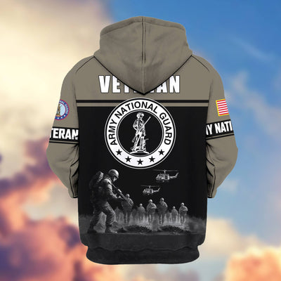 Premium US Veterans Zip Hoodie, Gifts For US Veterans, Gifts On Father's Day, Veterans Day.