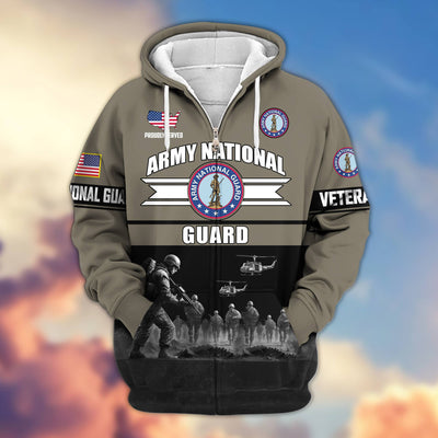 Premium US Veterans Zip Hoodie, Gifts For US Veterans, Gifts On Father's Day, Veterans Day.