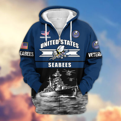 Premium US Veterans Zip Hoodie, Gifts For US Veterans, Gifts On Father's Day, Veterans Day.
