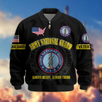 Premium US Veterans Bomber Jacket, Gifts For US Veterans, Gifts On Father's Day, Veterans Day.