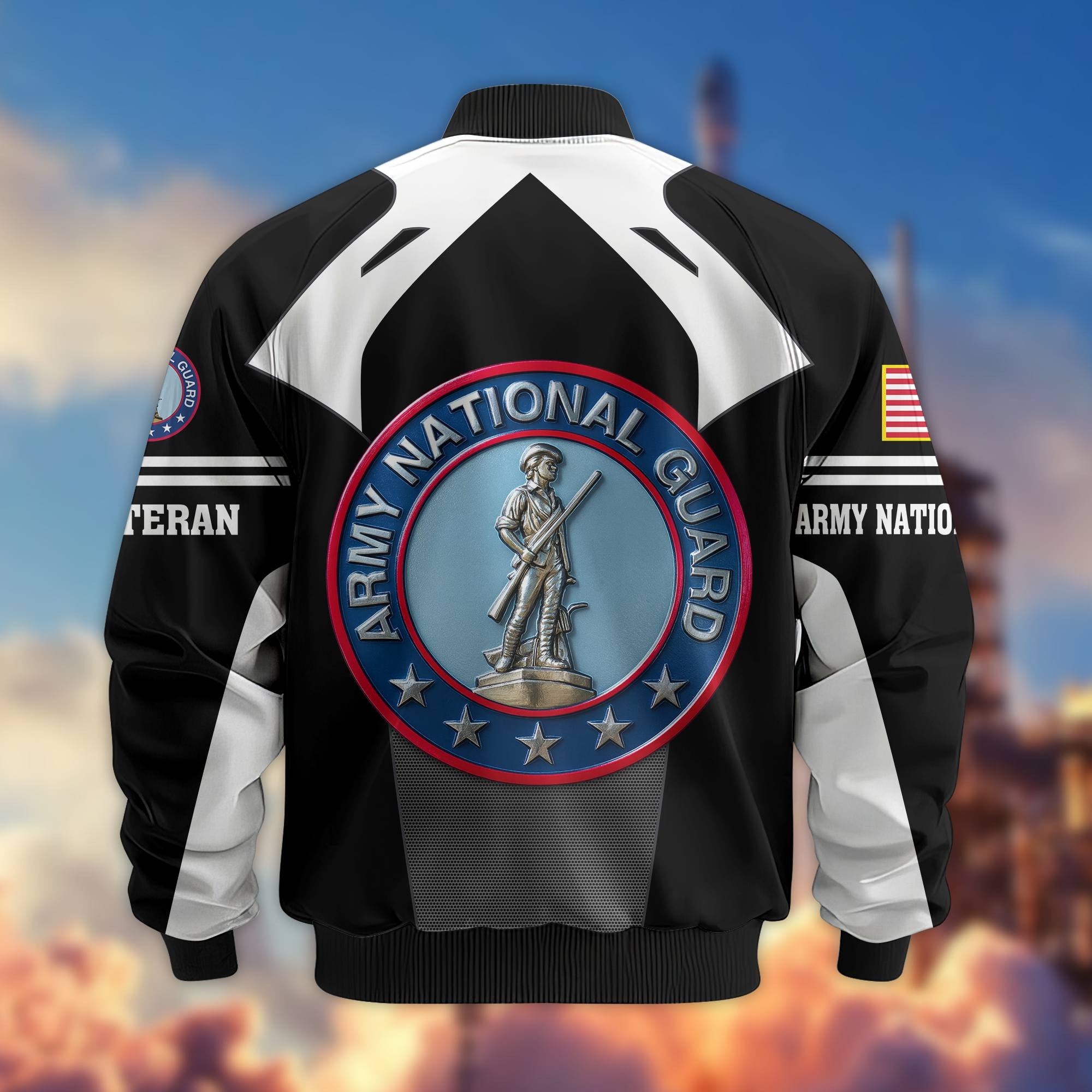 Premium US Veterans Bomber Jacket, Gifts For US Veterans, Gifts On Father's Day, Veterans Day.