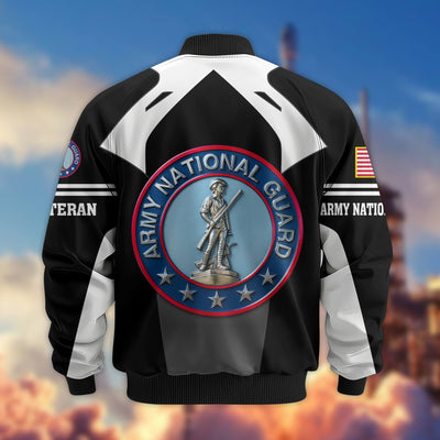 Premium US Veterans Bomber Jacket, Gifts For US Veterans, Gifts On Father's Day, Veterans Day.