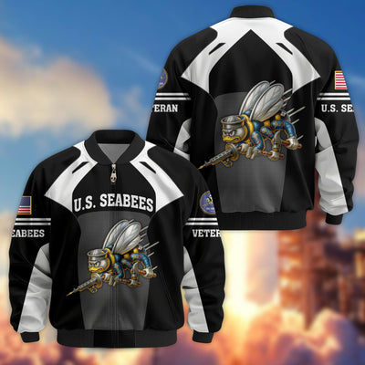 Premium US Veterans Bomber Jacket, Gifts For US Veterans, Gifts On Father's Day, Veterans Day.