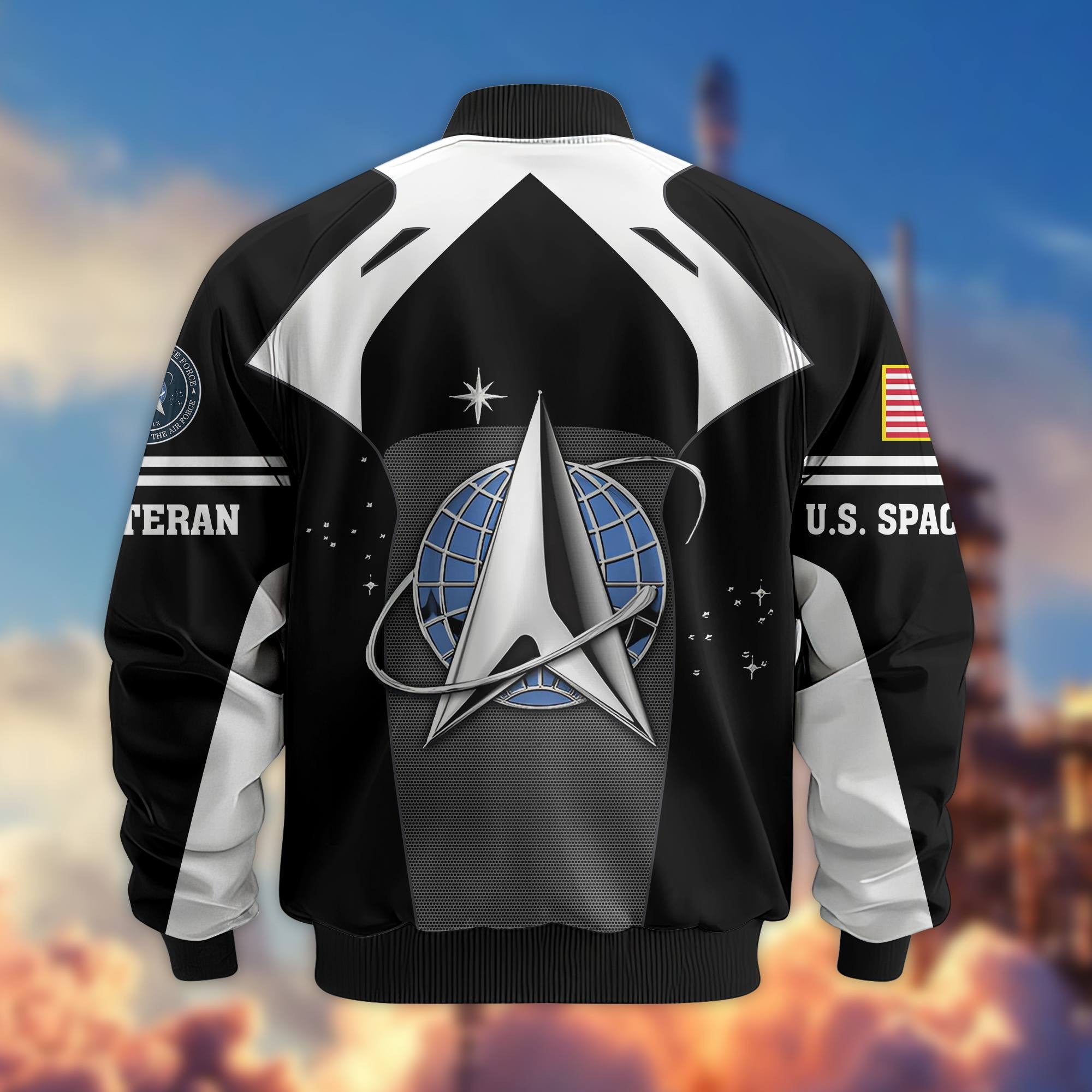 Premium US Veterans Bomber Jacket, Gifts For US Veterans, Gifts On Father's Day, Veterans Day.