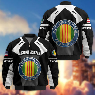 Premium US Veterans Bomber Jacket, Gifts For US Veterans, Gifts On Father's Day, Veterans Day.