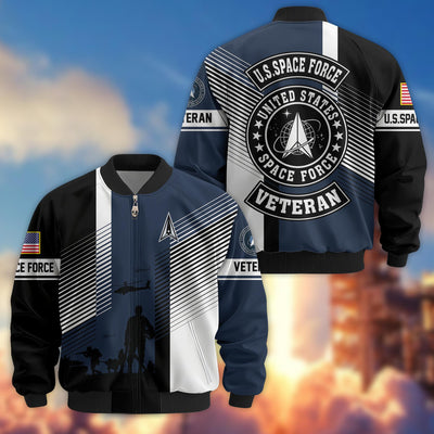 Premium US Veterans Bomber Jacket, Gifts For US Veterans, Gifts On Father's Day, Veterans Day.