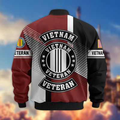 Premium US Veterans Bomber Jacket, Gifts For US Veterans, Gifts On Father's Day, Veterans Day.