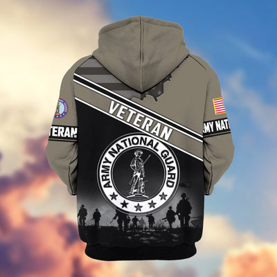 Premium US Veterans Zip Hoodie, Gifts For US Veterans, Gifts On Father's Day, Veterans Day.
