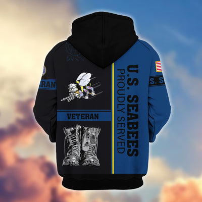 Premium US Veterans Zip Hoodie, Gifts For US Veterans, Gifts On Father's Day, Veterans Day.